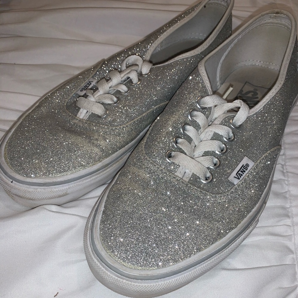 Silver Glitter Women’s Vans Sneakers